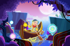 عکس با کیفیت نقاشی دخترگردشگر